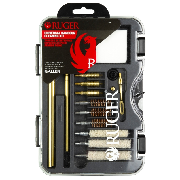 Picture of Allen Ruger Universal Handgun Cleaning Kit - 18 Piece - 380ACP to .45ACP - Molded Case 27836