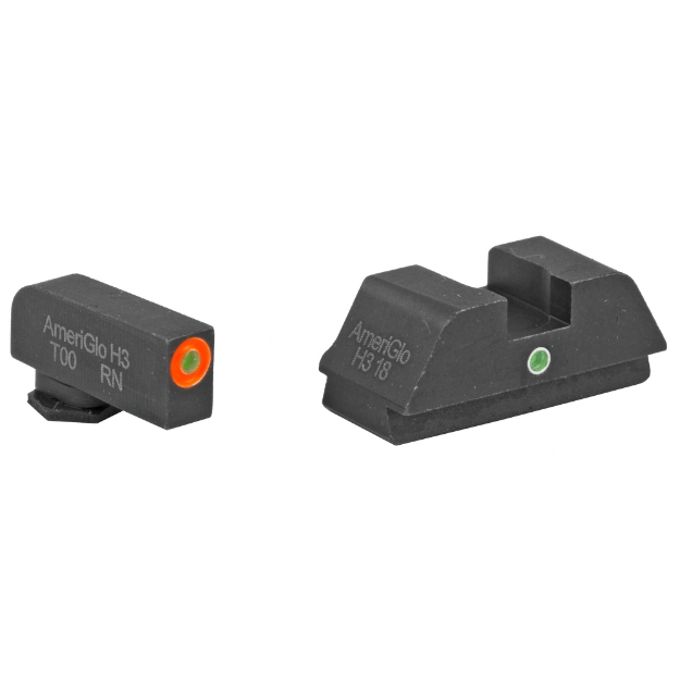 Picture of AmeriGlo I-Dot - Sight - Fits Glock 42 and 43 - Green Tritium Orange Outline Front with Green Rear GL-205