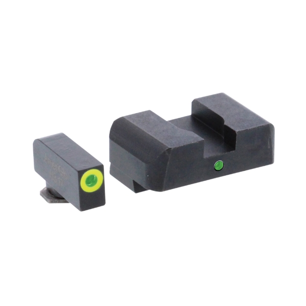 Picture of AmeriGlo Pro I-Dot 2 Dot Sights For Glock Gen 1-4 9mm/40S&W/380ACP and Gen 5 10mm/45ACP - Green/Green - Front and Rear Sights GL-301