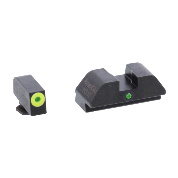 Picture of AmeriGlo I-Dot - Sight - Fits Glock 42 and 43 - Green Tritium Lime Green LumiLime Outline Front with Green Rear GL-305