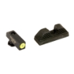 Picture of AmeriGlo UC - Sight - Fits Glock 42 and 43 - Green Tritium Lime Green Lumi Outline - Front Black Serrated - Round Notch Rear GL-352