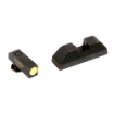 Picture of AmeriGlo UC - Sight - Fits Glock 17,19,22,23,24,26,27,33,34,35,37,38,39 - Green Tritium LimeGreen Lumi Outline Front - Black Serrated Round Notch Rear GL-354