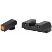 Picture of AmeriGlo Spartan Tactical Operator Sights for Glock 17,19,22,23,24,26,27,33,34,35,37,38,39 Gen 1-4 - Green/Green - ProGlo Front Sight w/ Orange Outline - Pro-Operator Tritium Rear GL-446