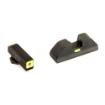 Picture of AmeriGlo CAP - Combative Application Pistol - Sight - Front/Rear - Fits Glock 42 and 43 - Green Tritium Lime Green LumiLime Square Outline  Front with Lime Green LumiLime (Non-Tritium) Rear - Front/Rear GL-605