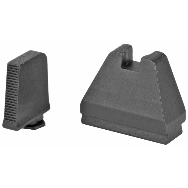 Picture of AmeriGlo Tall Suppressor Sights - 9XL Height - Fits All Glocks Except 42/43 - Black Serrated .500" Front - Flat Black .600" Rear GL-808