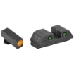 Picture of AmeriGlo Trooper - Sight - Fits Glock MOS - 17,19,22,23,24,26,27,33,34,35,37,38,39 Gen 1-4 - Green Tritium with Orange Outline Front - Green Tritium Black Serrated Rear GL-816