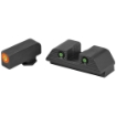 Picture of AmeriGlo Trooper - Sight - Fits Glock Gen5 17,19 - Green Tritium with Orange Outline Front - Green Tritium Black Serrated Rear GL-818