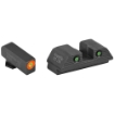 Picture of AmeriGlo Trooper - Sight - Fits Glock Gen5 17,19 - Green Tritium with Orange Outline Front - Green Tritium Black Serrated Rear GL-818