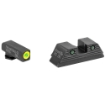 Picture of AmeriGlo Trooper - Sight - Fits Glock 20,21,29,30,31,32,36,40,41 - Green Tritium LumiLime Outline Front - Green Tritium Black Serrated Rear - Front/Rear GL-820