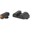 Picture of AmeriGlo Trooper - Sight - Fits Glock 42 and 43 - Green Tritium with Orange Outline Front - Green Tritium Black Serrated Rear GL-823