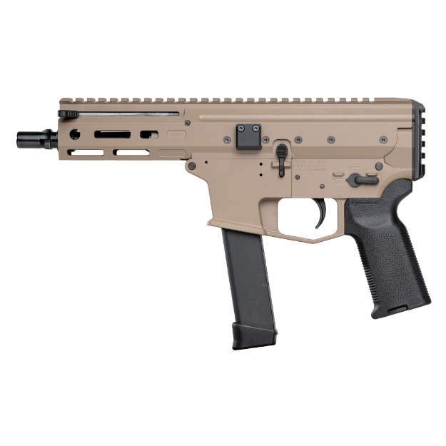 Picture of Angstadt Arms MDP-9 - Semi-automatic - Pistol - 9MM - 6" 3-Lug Barrel - Flat Dark Earth - Polymer Grip - 17 Rounds - Fits GLOCK-compatible 9MM Double Stack Magazines - Continuous Picatinny Rail - M-Lok Interface - Roller-Delayed Blowback AAMDP09PF6