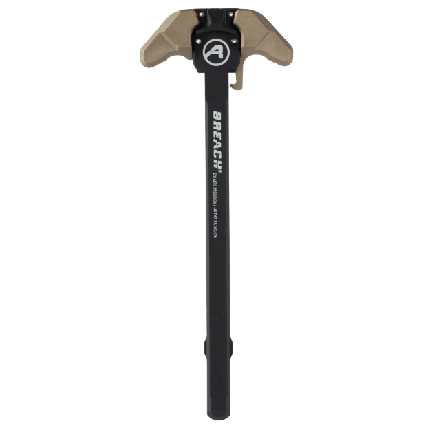 Picture of Aero Precision Breach - AR-15 - Charging Handle - Ambidextrous - Small Lever - Gas Deflection Shelf - Anodized Finish - Black and Tan APRA700120C