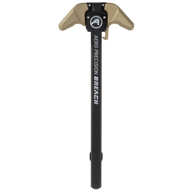 Picture of Aero Precision BREACH - AR-15 Charging Handle - Ambidextrous - Large Lever - Gas Deflection Shelf - Anodized Finish - Black and Tan APRA700121C