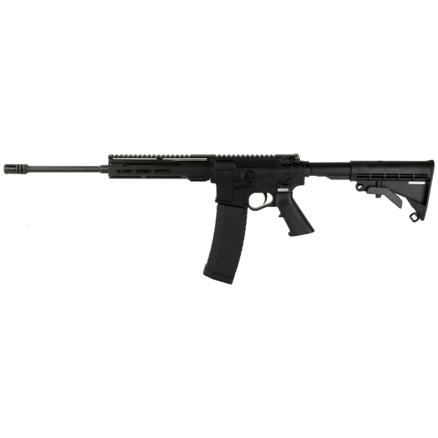 Picture of American Tactical Alpha-15 - Semi-automatic Rifle - 223 Remington/556NATO - 16" Pencil Profile Barrel - 1:8 Twist - Matte Finish - Black - Polymer Grip - Collapsible Stock - Front/Rear Flip Up Sights - 8" Mlok Rail - Nano Composite Trigger kit - Carbon Fiber Infused Buffer Tube - 60 Rounds - 1 Magazine ATIGALP556M860