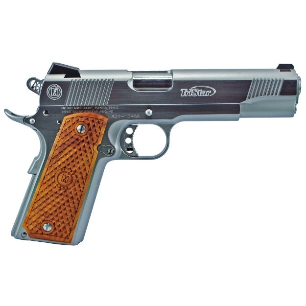 Picture of American Classic II 1911 - Single Action Only - Semi-automatic - Metal Frame Pistol - Full Size - 10MM - 5" Barrel - Steel - Chrome Finish - Silver - Novak-Style Sights - Manual Thumb Safety - 8 Rounds - 1 Magazine 85618