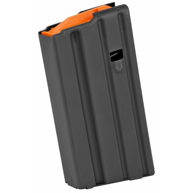 Picture of Ammunition Storage Components Magazine - 223 Rem - Fits AR-15 - 20Rd - Stainless - Black - Orange Follower 20-223-SS-BM-O-ASC