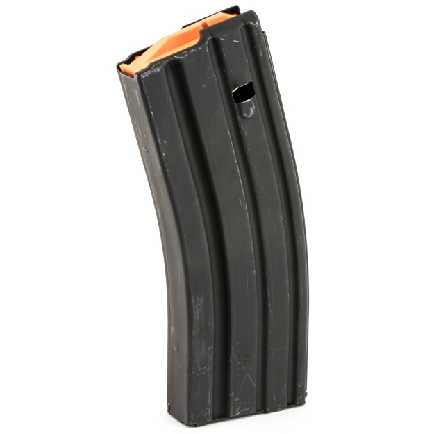 Picture of Ammunition Storage Components Magazine - 223 Rem - Fits AR-15 - 30Rd - Stainless - Black - Orange Follower 223-30RD-SS